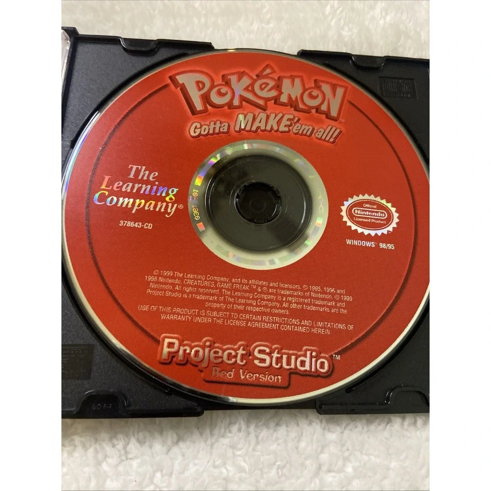 Pokemon Gotta‎ Make Em All Project Studio Computer PC CD-ROM 1999 Red And Blue